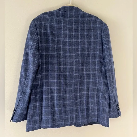 Joseph Abboud Navy Checkered Blazer - Picture 3 of 11